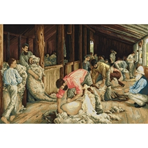 Shearing the Rams Counted Cross Stitch Chart