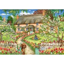 Cottage Cuties - Tulip Cottage 500 larger pieces Jigsaw Puzzle